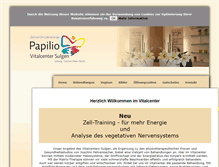 Tablet Screenshot of papilio-vitalcenter.de